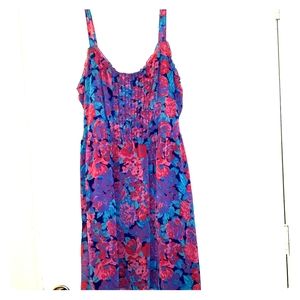 GAP Floral tie waist sleeveless dress